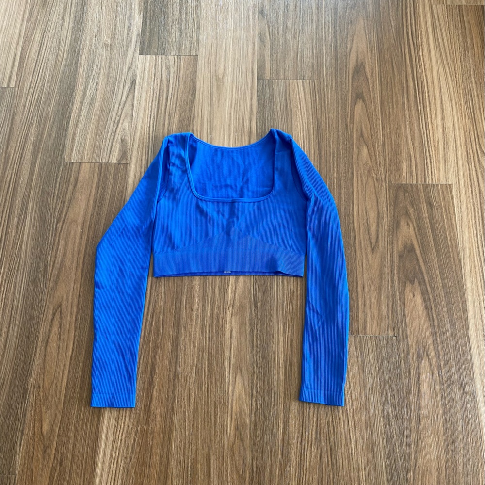 Royal Blue Workout Crop Top
